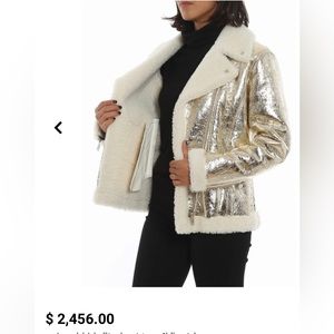 Golden Goose Assia sheepskin jacket in laminated leather/shearling lining NEW🔥